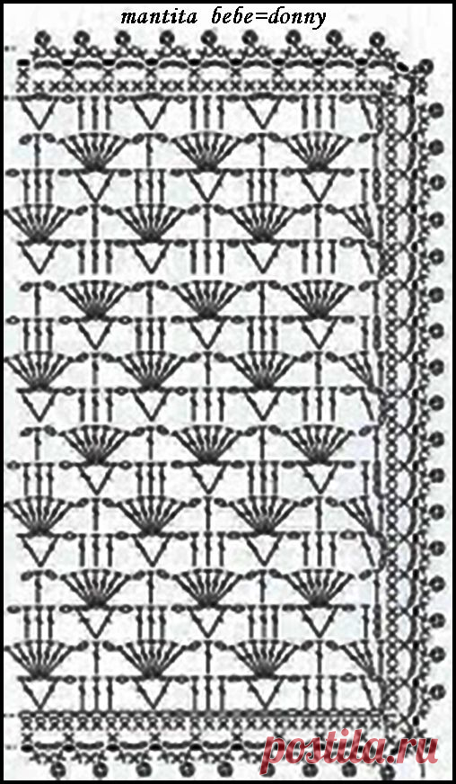 PATRONES=GANCHILLO = CROCHET = GRAFICOS =TRICOT = DOS AGUJAS: MANTITA CROCHET SU GRAFICO = MANTILLA A CROCHET CON SU ESQUEMA O PATRON