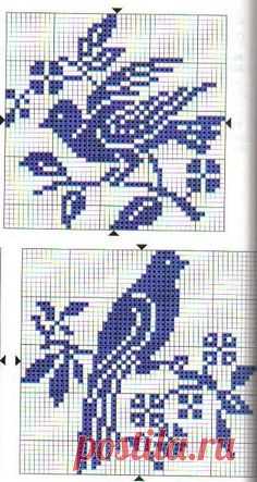 Birds cross stitch.
