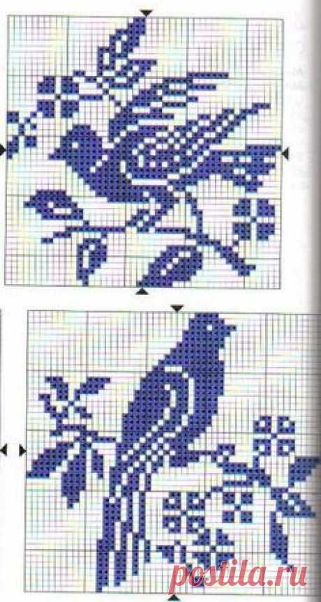 Birds cross stitch.