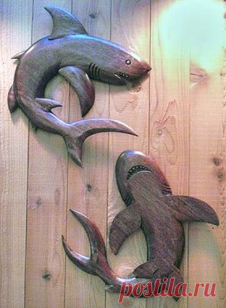 Новые скульптуры океанических древесины по дереву скульптор Ричард М. Хауэлл, океанических резьба по дереву художник и консультант по вопросам рыболовства