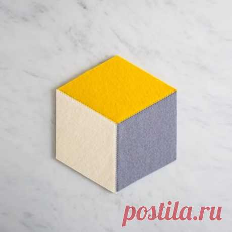 Как сшить подставки из фетра с геометрическим узором — Мастер-классы на BurdaStyle.ru