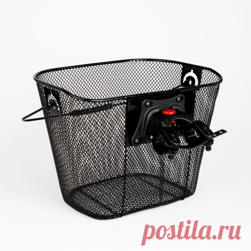 Steel Mesh Bike Basket with Quick Release Bracket, Handlebar Basket for Bicycle | eBay