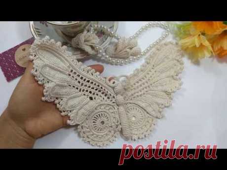 Como Tecer uma Beautiful Irish Crochet Butterfly Parte 2 Final
