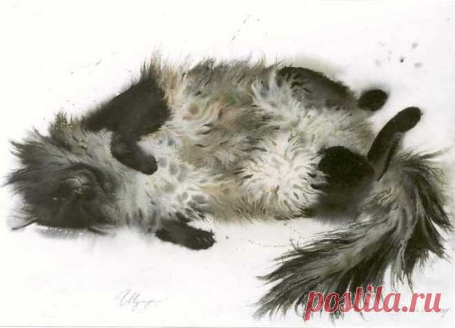 Кошки в русской живописи. Русские художники-анималисты.