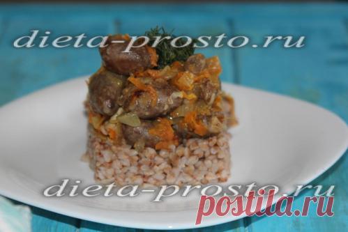 Куриные сердечки жареные с луком и морковью, рецепт