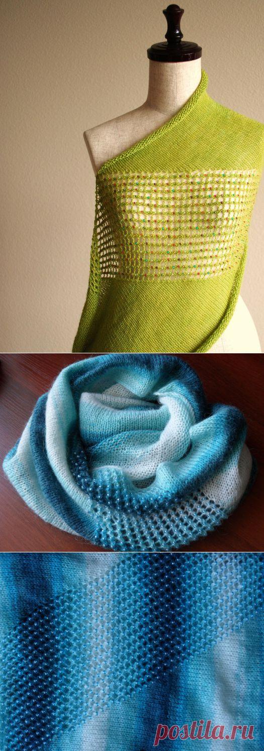 Снуд с бисером..