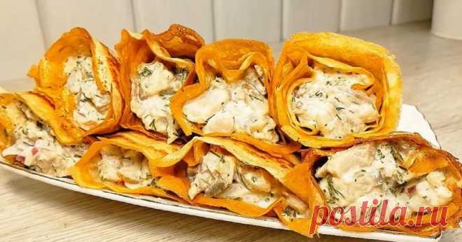 Как приготовить блины с селедкой: рецепт с фото - Со Вкусом