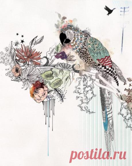 Красивые птички (рисунки, орнаменты) - Ярмарка Мастеров - ручная работа, handmade