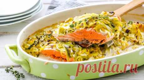 Чавыча под шубой из лука-порея. Пошаговый рецепт с фото на Gastronom.ru