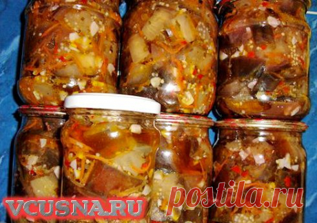 из баклажан на зиму - пошаговый рецепт закатки VCUSNA.RU