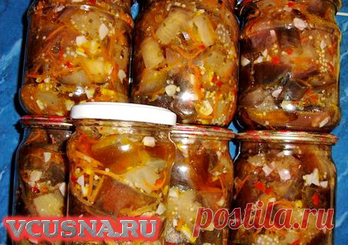 из баклажан на зиму - пошаговый рецепт закатки VCUSNA.RU
