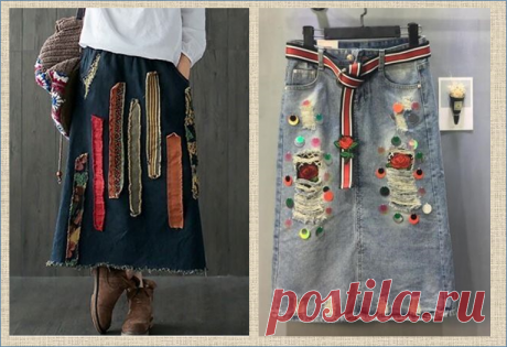 Переделка: фантазии на тему джинсовой юбки - 50 моделей для примера и рассматривания | МНЕ ИНТЕРЕСНО | Яндекс Дзен
