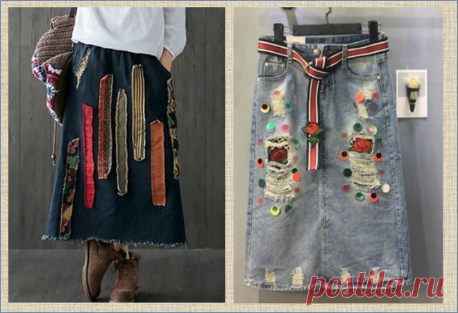 Переделка: фантазии на тему джинсовой юбки - 50 моделей для примера и рассматривания | МНЕ ИНТЕРЕСНО | Яндекс Дзен