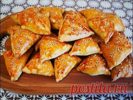 САМСА с МЯСОМ простой рецепт БЕЗДРОЖЖЕВОЕ тесто БЕЗ ЯИЦ ВКУСНЫЕ и СЫТНЫЕ пирожочки