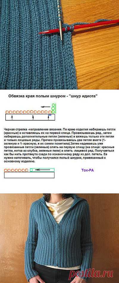 Еще про обвязку края полым шнуром (i-шнуром) + видео.