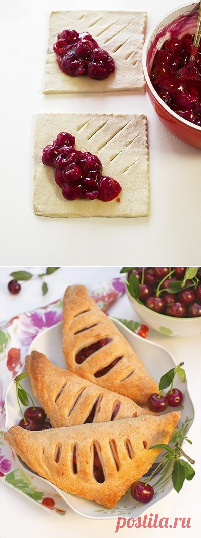 Слойки с вишней