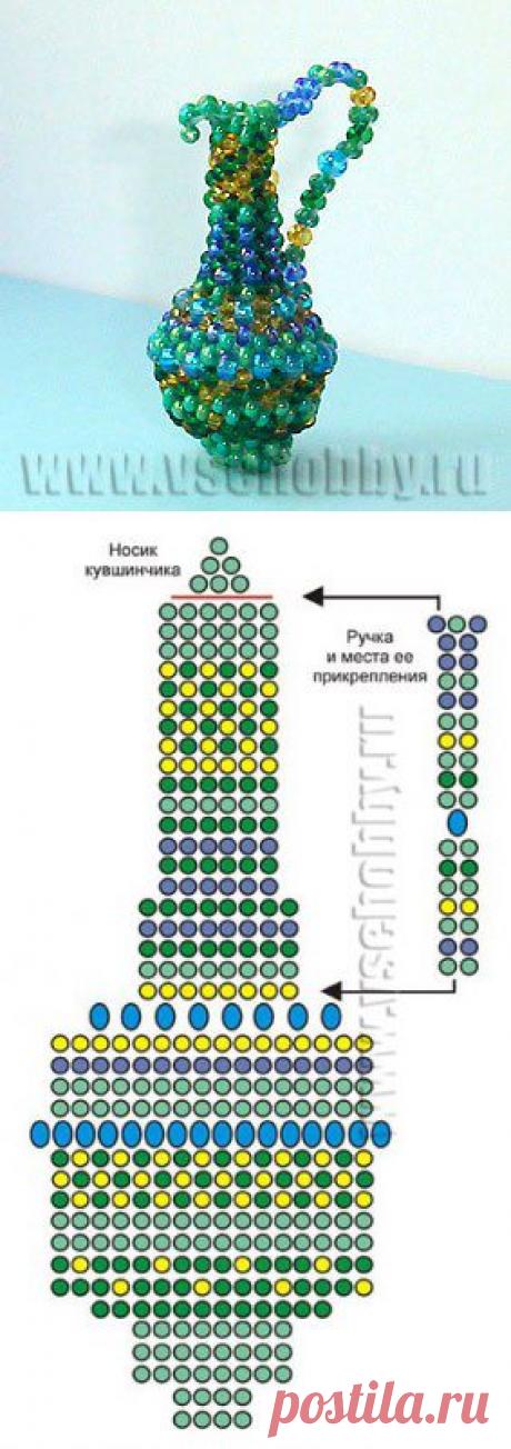 Кувшинчик из бисера