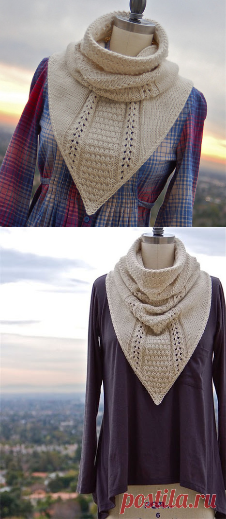 Красивый снуд спицами — HandMade