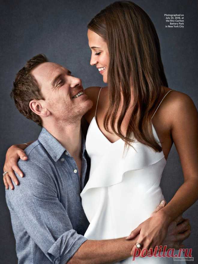 Алисия Викандер с мужем Майклом Фассбендером