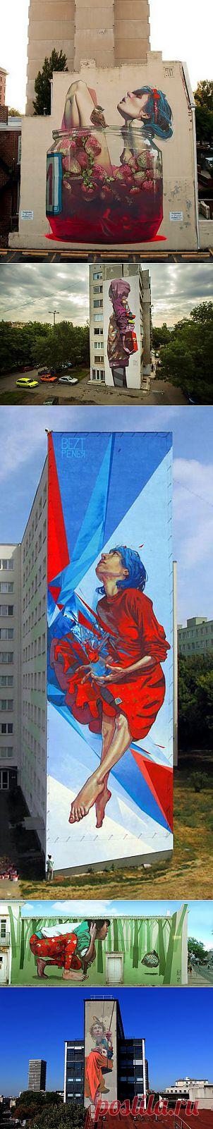 Настоящие шедевры настенной живописи от творческого дуэта ETAM CRU | Современное искусство | Арт