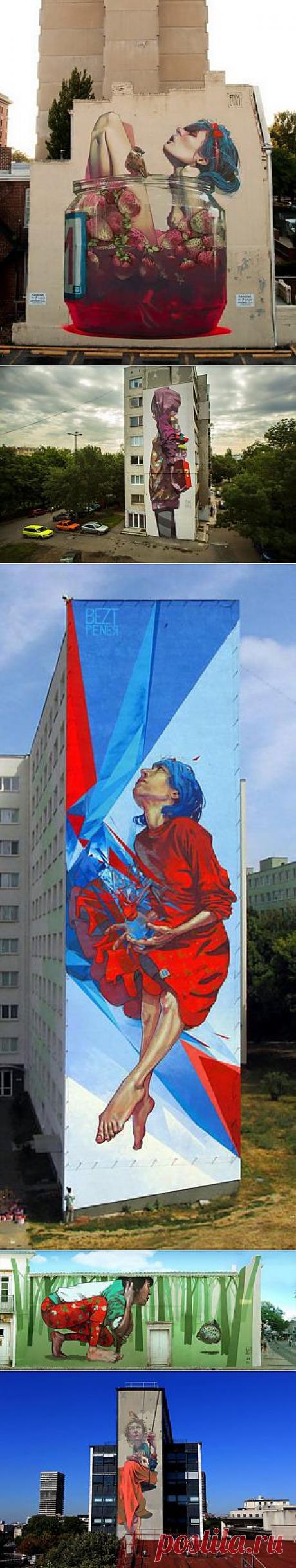 Настоящие шедевры настенной живописи от творческого дуэта ETAM CRU | Современное искусство | Арт