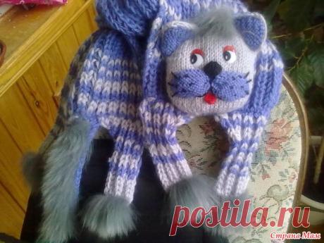 Мой котошарфик В дополнение к комплекту шапка+рукавички связала дочке котошарф...