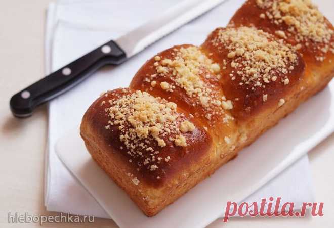 Молочный хлеб с медом и сливками на water roux - Хлебопечка.ру