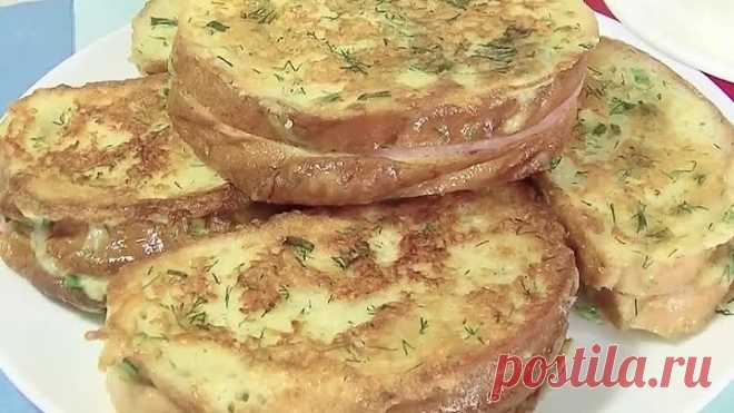 Сытные вкусные гренки на завтрак