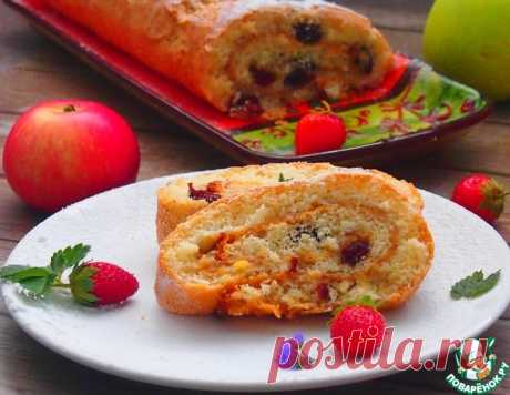 Быстрый яблочный рулет – кулинарный рецепт