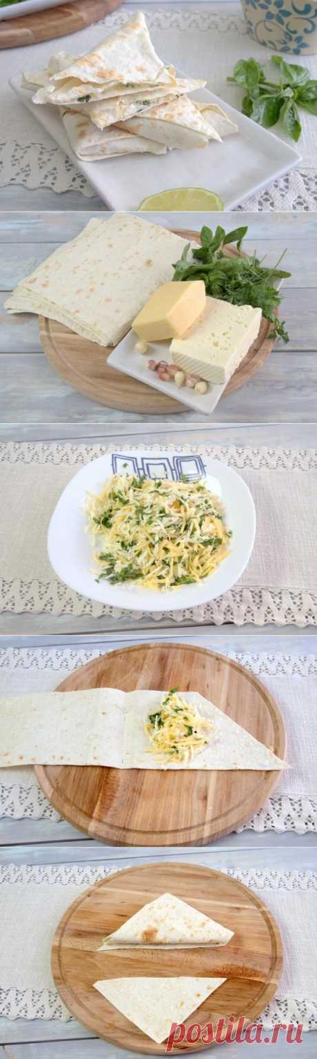 Конвертики из лаваша с сыром и зеленью | CityWomanCafe.com