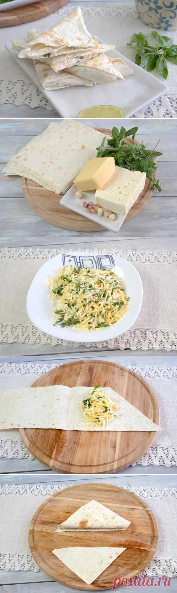 Конвертики из лаваша с сыром и зеленью | CityWomanCafe.com