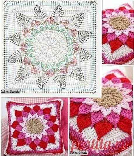 Квадратные мотивы крючком - идеи и схемы | Anna Gri Crochet | Яндекс Дзен