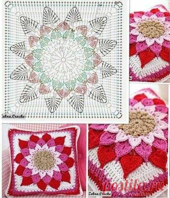 Квадратные мотивы крючком - идеи и схемы | Anna Gri Crochet | Яндекс Дзен