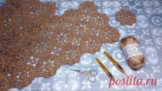 Красивый мотив крючком+соединение+соединительный мотив.МК.