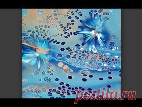 #300 "Tranquility" My Favourite Acrylic Flip And Dip Pour