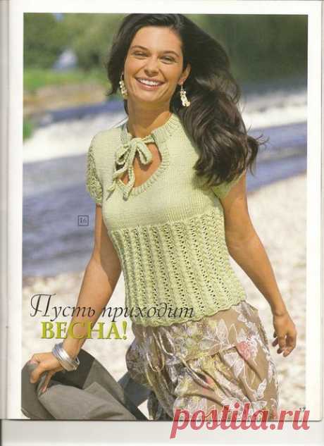 Вязание спицами для женщин Кофточка