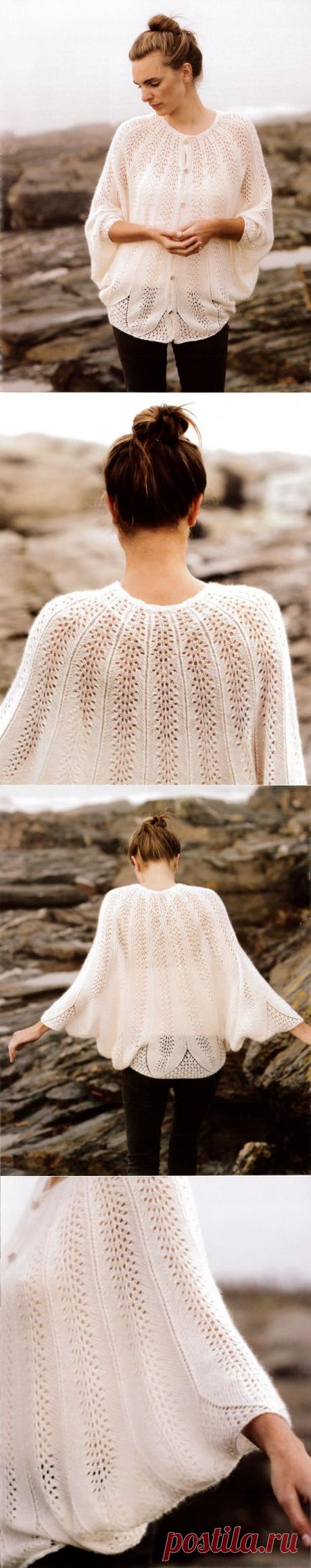 Вязание накидки CAMELLIA DOLMAN