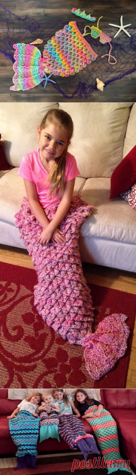 Mermaid Tail Afghan Crochet Blanket Patterns | The WHOot