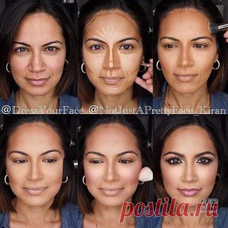 Учимся правильно контурировать лицо