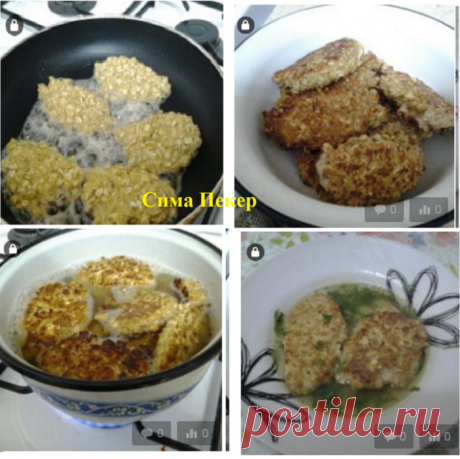 Вкусные овсяные котлетки