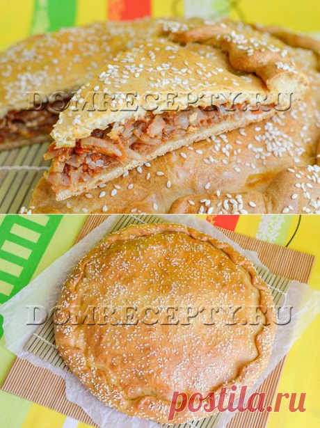 быстрый и нехлопотный простой пирог с капустой и кабачком
