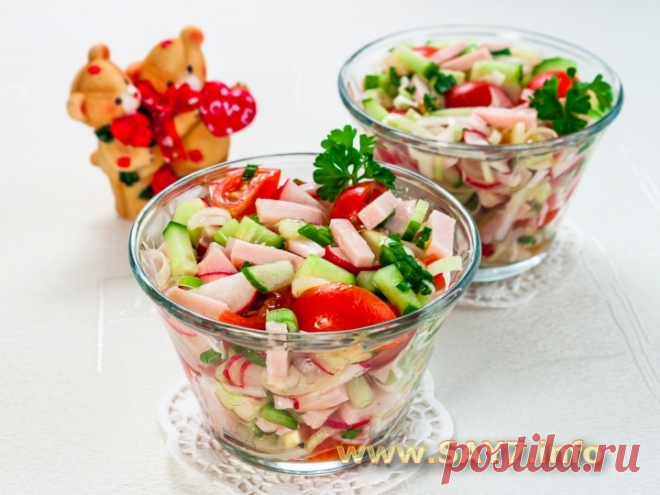 Простой, но в то же время очень вкусный салат «Романтика»