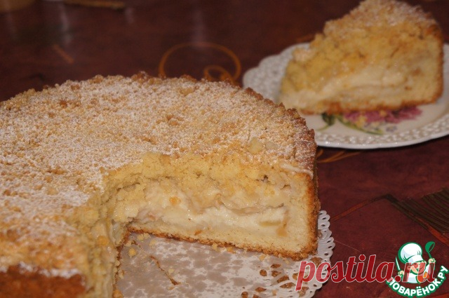 Царский яблочный пирог ... с сочной, нежной, ароматной начинкой и хрустящим рассыпчатым тестом