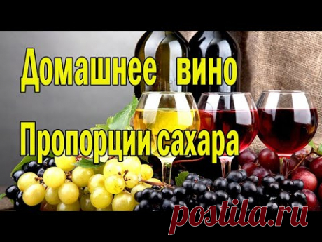Вино из винограда. Вино в домашних условиях. Все о сахаре .