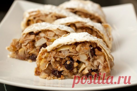 Яблочный штрудель — рецепт с пошаговыми фото. Foodclub.ru