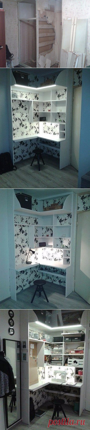 Cделал жене место для рукоделия вместо старого шкафа.