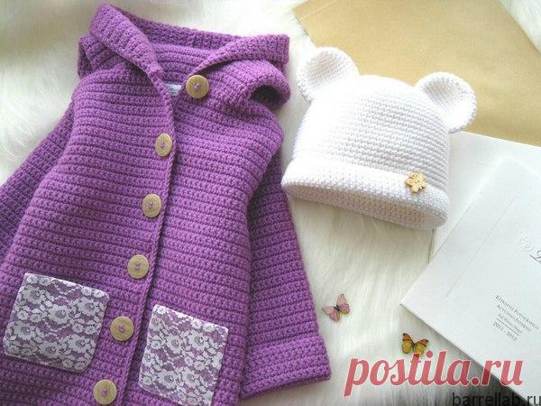 Детское пальтишко и шапочка крючком. Пальто и шапочка крючком схемами и мастер классом | Вязание для всей семьи