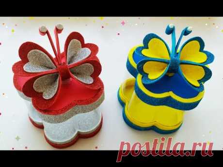 ⚫БАБОЧКА КОРОБКА  из пластиковой бутылки. Поделки из пластиковых бутылок. DIY .