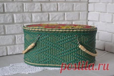 Шкатулка. Ооочень редко соглашаюсь на повторы, а эта - вроде и повтор прошлой, но другая. Любимый ситец. Форма - 2 трехлитровые банки.