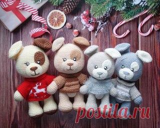 Вязаные собачки. Автор Настя Трайно